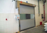 La cortina de alta velocidad del PVC del sitio de limpieza industrial rueda para arriba el panel conmovedor de la puerta