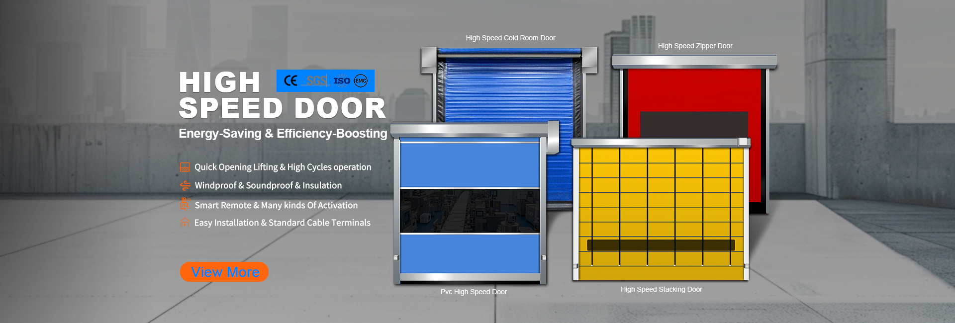 calidad Puertas industriales de alta velocidad fábrica