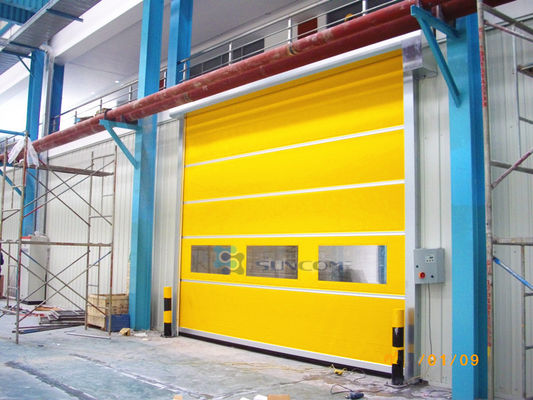 Easy Installation Industrial Rapid Door Customizable Color Material de aleación de aluminio