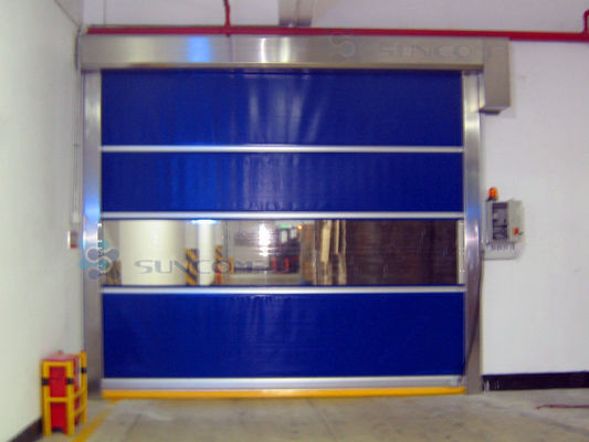 Puerta industrial de alta velocidad de alta seguridad con iluminación opcional