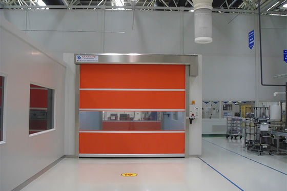 Puertas industriales de alta velocidad de acero inoxidable 304 para aplicaciones interiores y exteriores