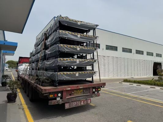Nivelador hidráulico eléctrico gris para muelles de acero fino