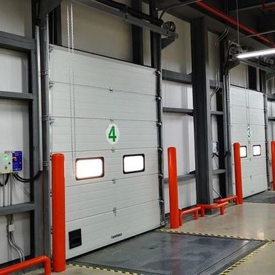 Elevación vertical automática Puertas seccionales industriales aislamiento de espuma de poliuretano