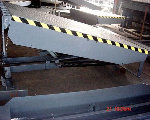 Nivelador de placas de muelle industrial mecánico no eléctrico para una carga eficiente