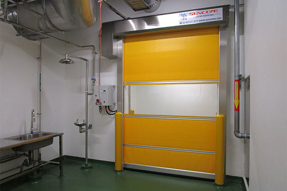 Ventana de PVC transparente Puertas aéreas de alta velocidad Amarillo Rojo Gris