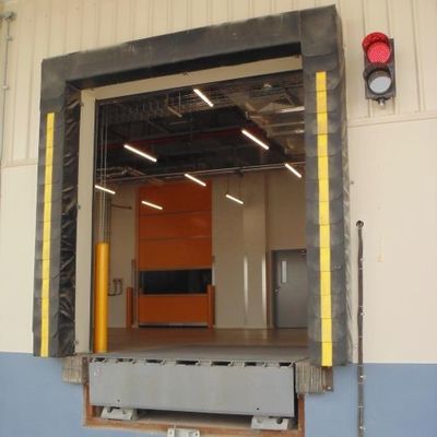 Pantallas de advertencia de carga duraderas para el puerto de carga industrial, tejido de doble tejido