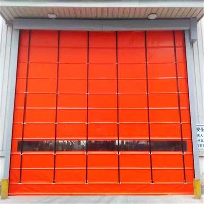 Puerta de persiana de alta velocidad de apilamiento de PVC Puerta rodante perforada automática