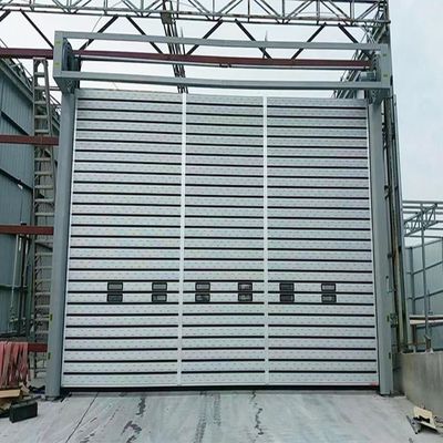 Puertas con persiana automática de rollo de almacén de alta velocidad con ventana