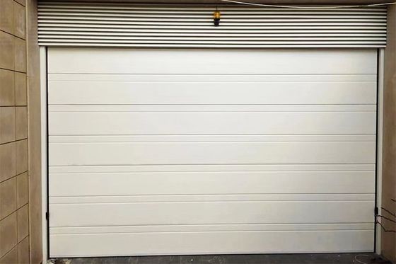 Exterior Interior aislado Rollo de seguridad Industrial Puertas de panel gris blanco